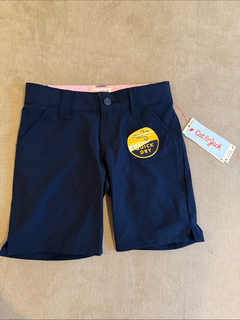Cat & Jack Navy and Yellow Quick-Dry Kids Shorts